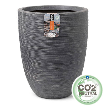 Capi plantenbak waste rib laag elegant 46x58 cm grijs