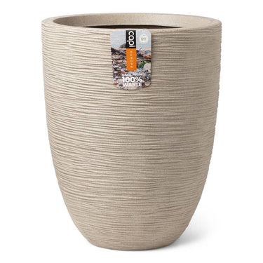 Capi plantenbak waste rib elegant laag 46x58 cm terrazzo beige