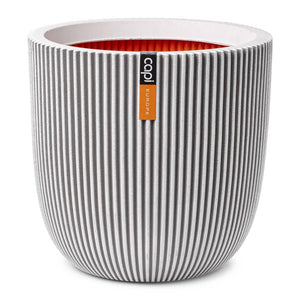 Capi plantenbak groove 35x34 cm ivoorkleurig