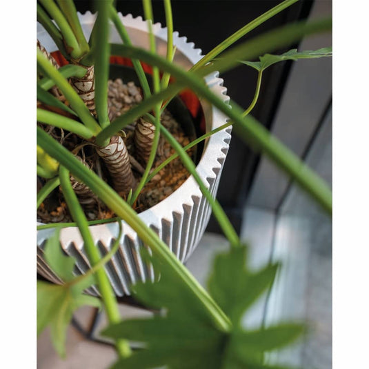 Capi plantenbak groove 35x34 cm ivoorkleurig