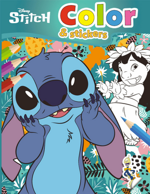 Boek specials nederland bv walt disney color and stickers - stitch