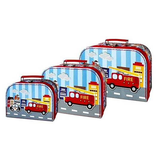 Simply for kids 3-delige kofferset brandweerauto