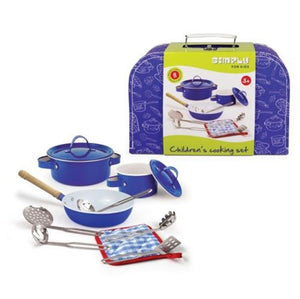 Kookset in koffer blauw