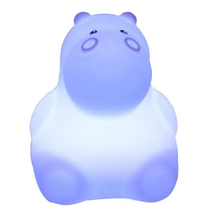 Nachtlamp silicone nijlpaard. 1+
