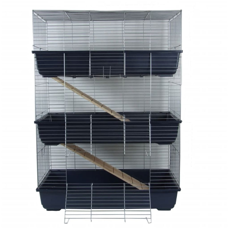 Load image into Gallery viewer, @pet @pet konijnenkooi met 3 verdiepingen 80x44x120 cm blauw 25034
