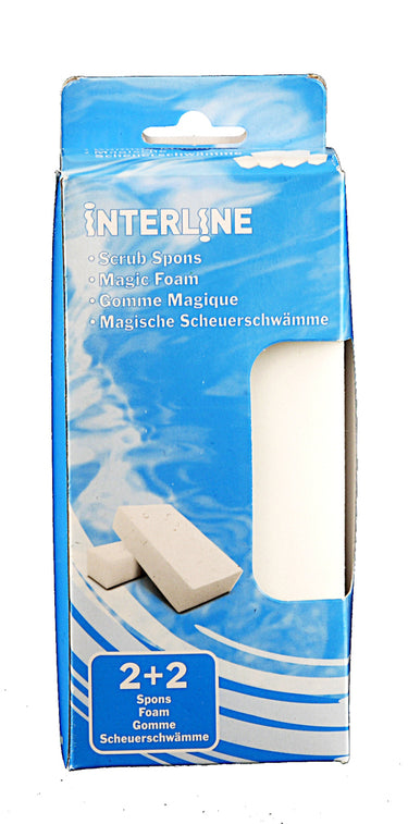 Interline zwembad scrub sponzen 4 stuks