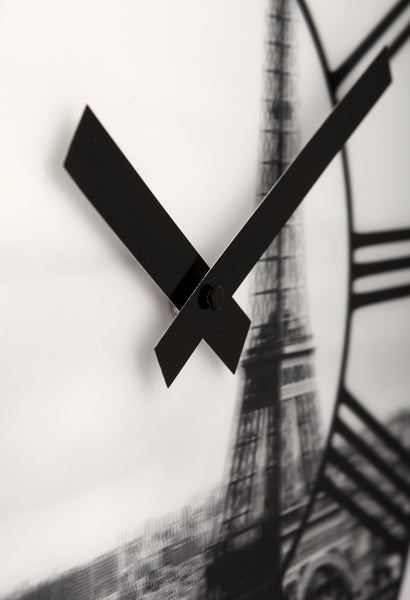 Load image into Gallery viewer, Nextime ne-3004 wandklok dia. 39 cm, plastic, 3d, grijs, #039;la ville #039;
