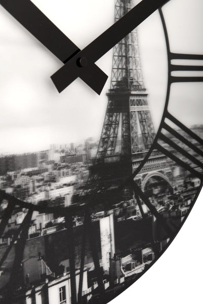 Nextime ne-3004 wandklok dia. 39 cm, plastic, 3d, grijs, #039;la ville #039;