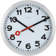 Nextime station – wandklok – 35 cm – geborsteld aluminium – wit