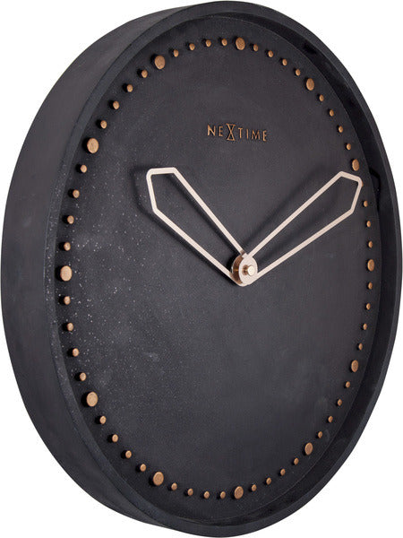 Load image into Gallery viewer, NeXtime NeXtime NE-3197ZW Wandklok Dia. 35 Cm, Polyresin, Zwart

