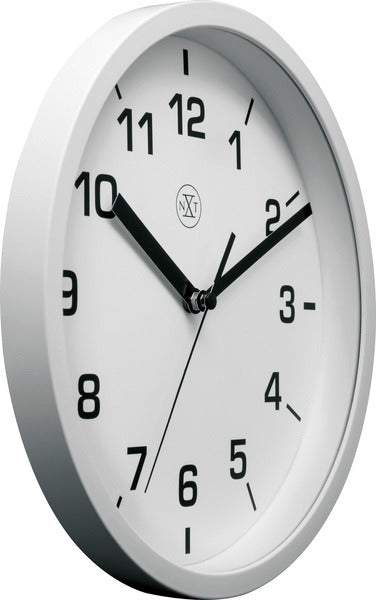 Load image into Gallery viewer, Nextime nx-7321wi wandklok nxt diameter 20cm kunststof wit, witte wijzerplaat
