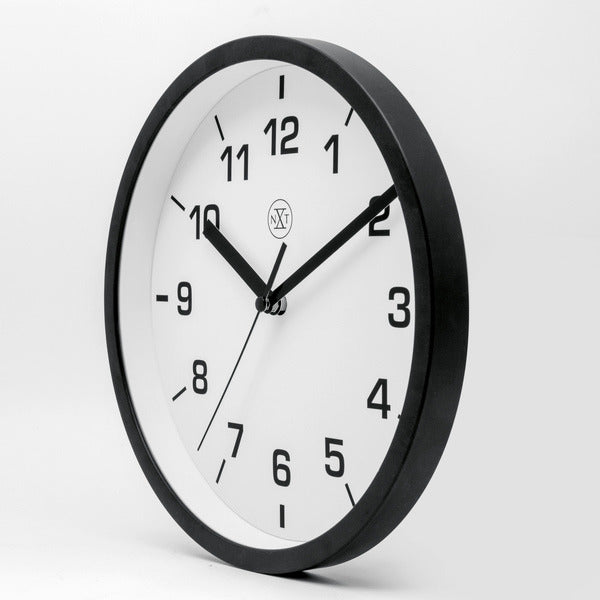 Load image into Gallery viewer, Nextime nx-7321zw wandklok nxt diameter 20cm kunststof zwart, witte wijzerplaat

