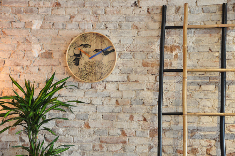 Load image into Gallery viewer, Nextime ne-3230 wandklok tropica ø40 hout
