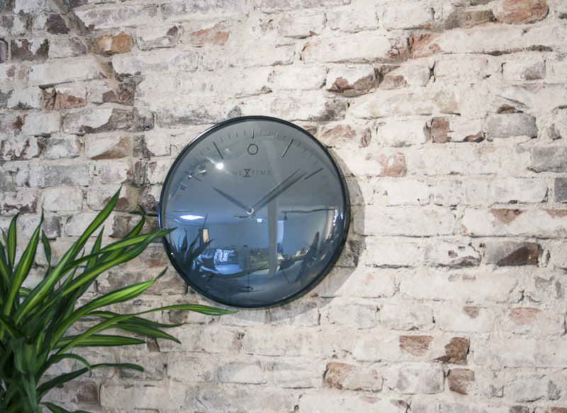 Load image into Gallery viewer, Nextime ne-3235zw wandklok glamour ø40 metaal zwart
