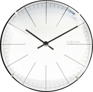 Nextime ne-3506wi wandklok big stripe ø20 glas wit