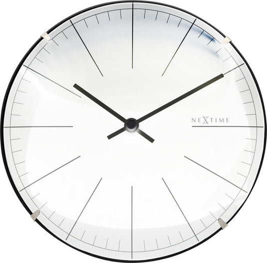 Nextime ne-3506wi wandklok big stripe ø20 glas wit