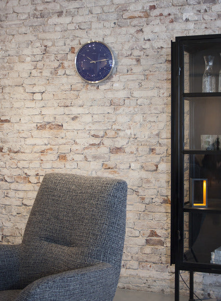 Load image into Gallery viewer, Nextime ne-3243bl wandklok 60 minutes ø33 metaal blauw
