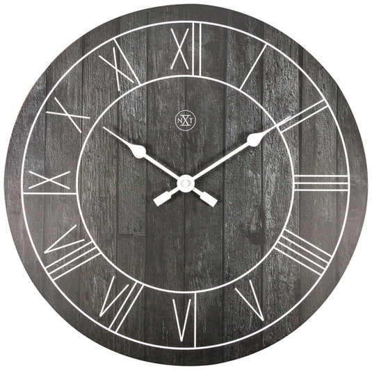 Nextime nx-7345zw wandklok nxt paul dia 40cm hout bruin