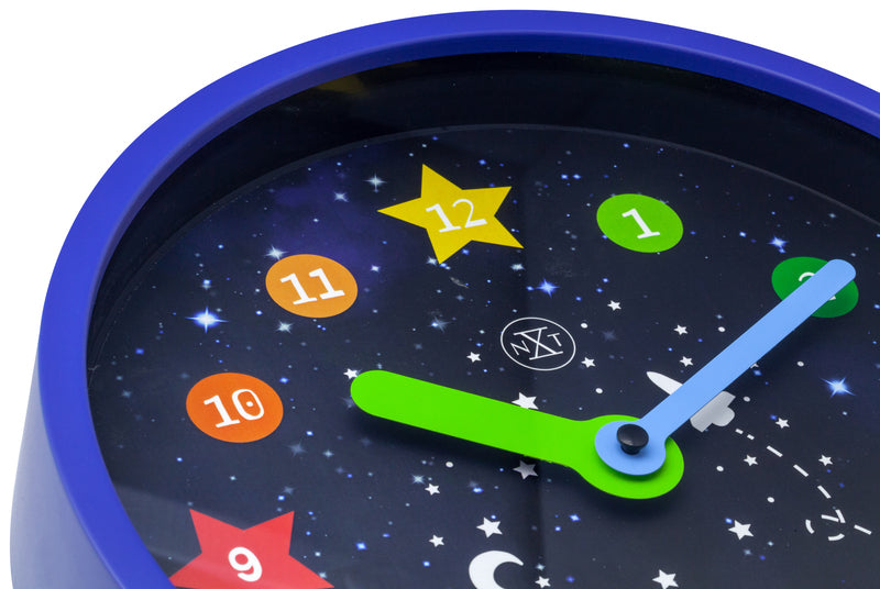 Load image into Gallery viewer, Nextime nx-7356 wandklok nxt apollo dia 30cm kunststof blauw
