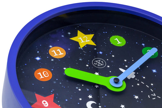 Nextime nx-7356 wandklok nxt apollo dia 30cm kunststof blauw