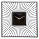 Nextime wandklok vierkant 45x45x15 cm zwart metaal