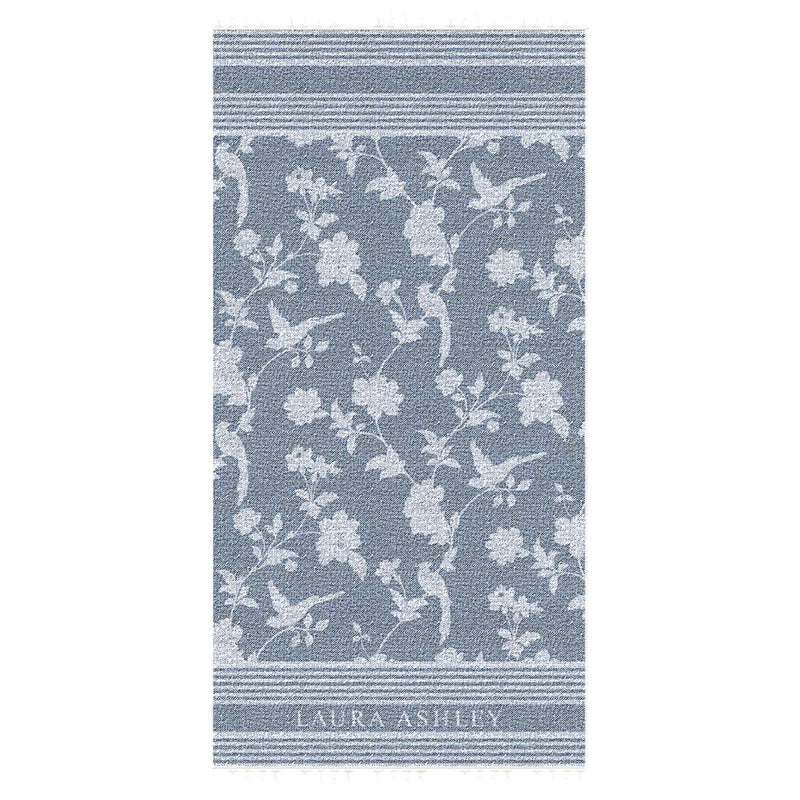 Load image into Gallery viewer, Laura ashley hamamdoek elveden midnight 90x180 cm blauw wit
