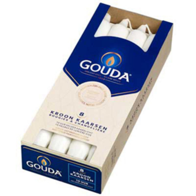 Load image into Gallery viewer, Gouda kroonkaars 240 24 doos 8 satijn wit
