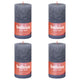 Bolsius Bolsius Stompkaarsen Shine 4 st rustiek 130x68 mm schemerblauw