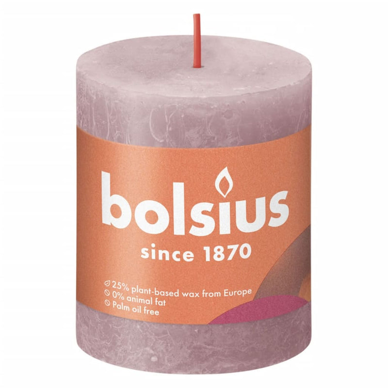 Load image into Gallery viewer, Bolsius Bolsius Stompkaarsen Shine 4 st rustiek 80x68 mm ash rose
