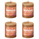 Bolsius Bolsius Stompkaarsen Shine 4 st rustiek 80x68 mm spice brown