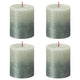 Bolsius Bolsius Stompkaarsen Sunset 4 st rustiek 80x68 mm mistgroen oxideblauw