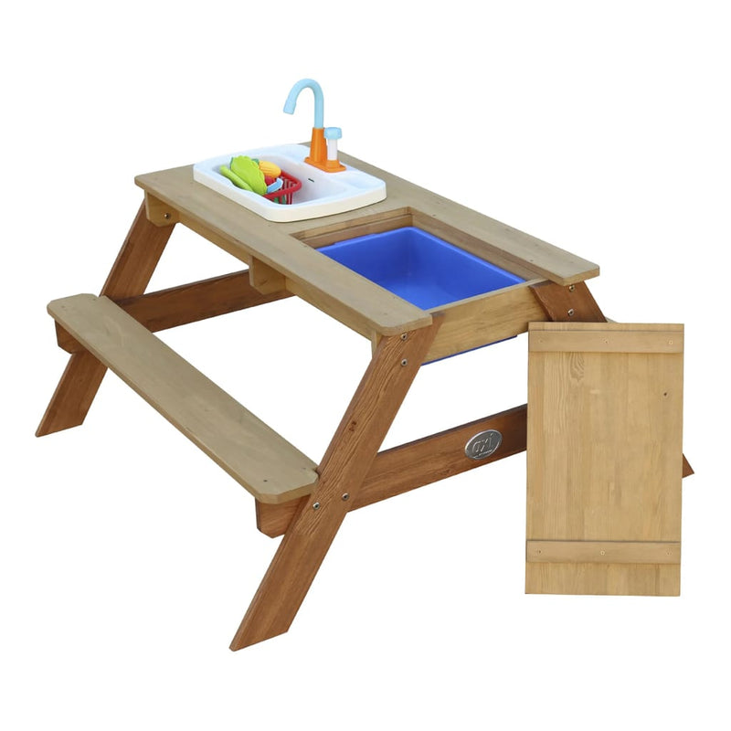 Load image into Gallery viewer, AXI AXI Zanden waterpicknicktafel Emily met speelkeuken bruin
