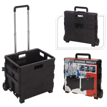 H s collection trolley met vouwkrat van pp aluminium