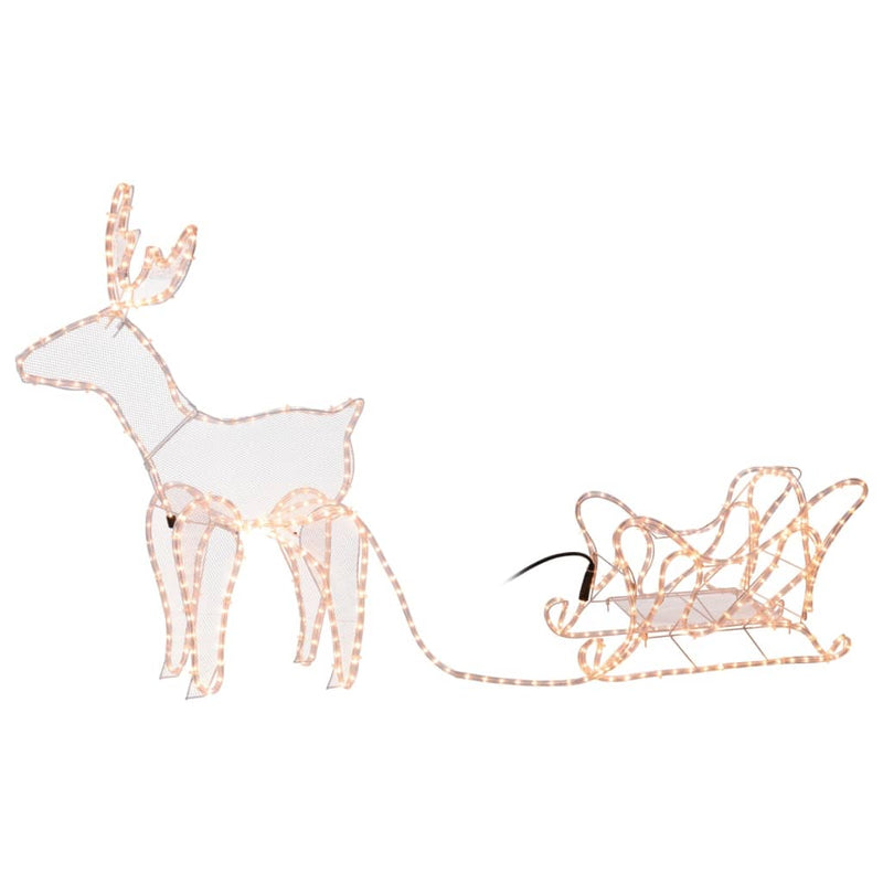Load image into Gallery viewer, Ambiance Ambiance Kerstlichtslinger rendier en slee 14 m
