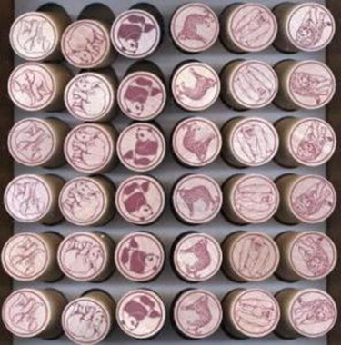 Dsp stempel wilde dieren middel rond. 36