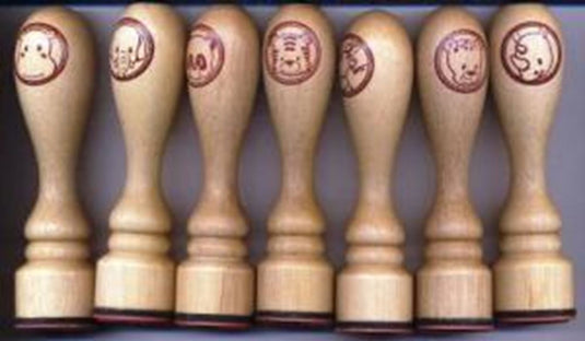 Dsp stempel wilde dieren met handvat 48