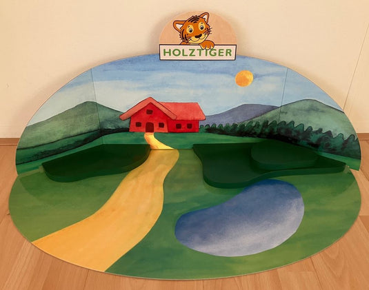 Lege display berglandschap voorholztiger
