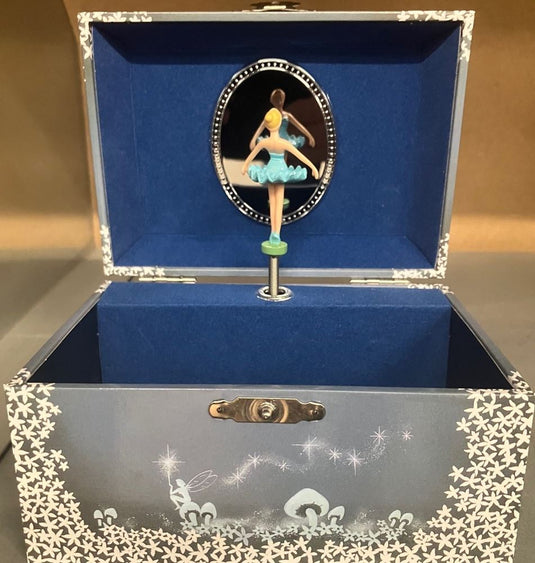 Juwelendoosje blauw met muziek ballerina