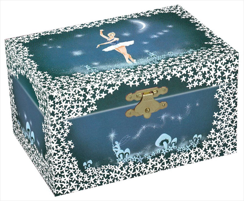 Load image into Gallery viewer, Juwelendoosje blauw met muziek ballerina
