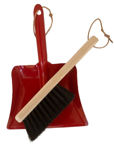 Kinder blik rood en kinderhandbor 24 cm