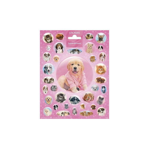 Totum stickervel cutie puppies en kittens