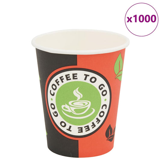 Vidaxl wegwerp koffiebekers papier 240 ml (8 oz) 1000 st