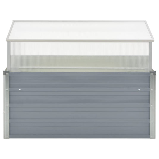 Vidaxl tuinkas 100x100x85 cm gegalvaniseerd staal grijs