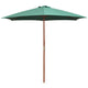 Vidaxl parasol 270x270 cm houten paal groen