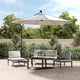 Vidaxl zweefparasol met led-verlichting en metalen paal 300 cm zand