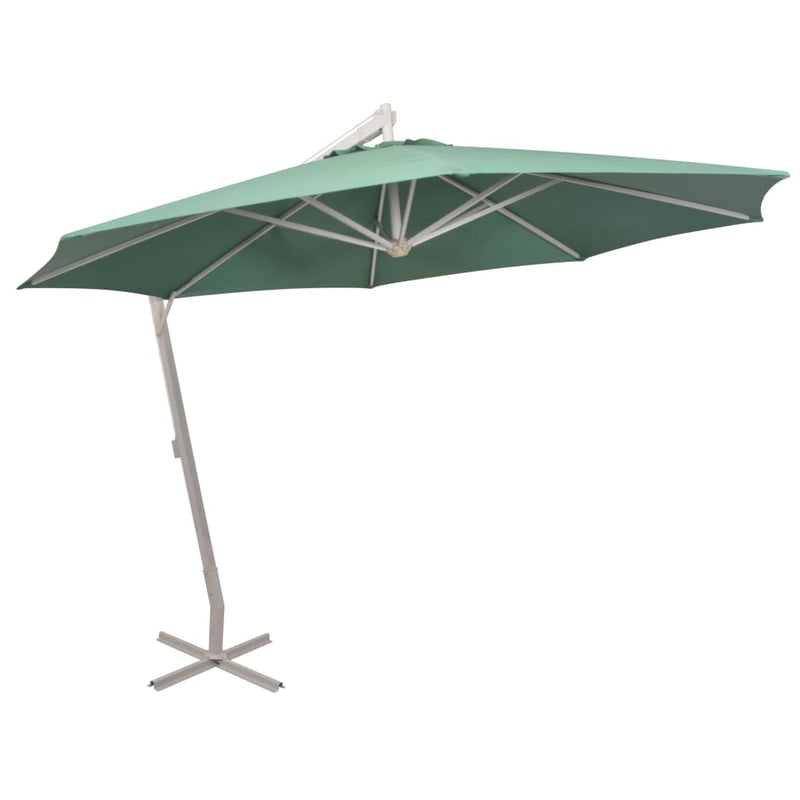 Load image into Gallery viewer, VidaXL Zweefparasol met aluminium paal 350 cm groen
