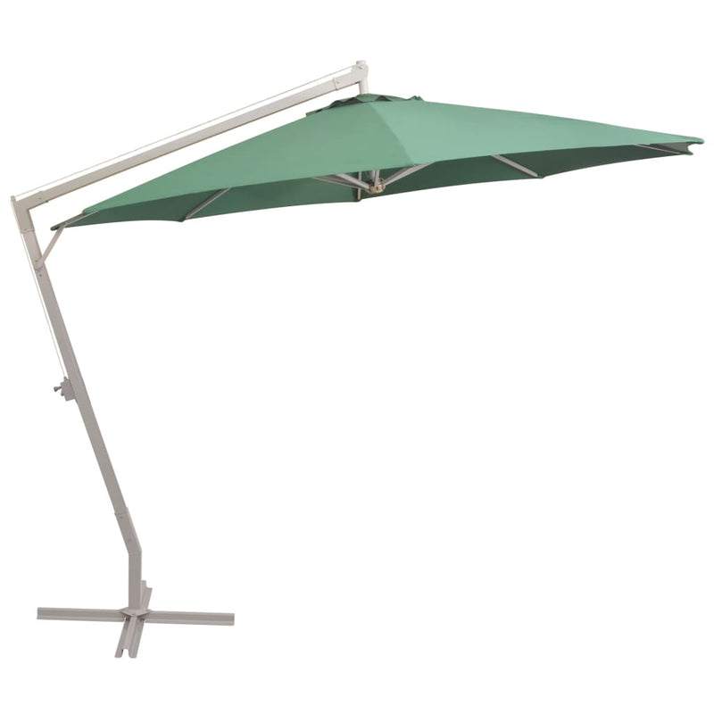 Load image into Gallery viewer, VidaXL Zweefparasol met aluminium paal 350 cm groen
