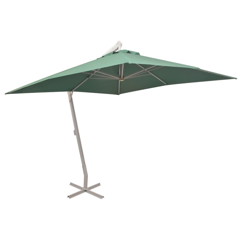 Load image into Gallery viewer, Vidaxl zweefparasol met aluminium paal 300x300 cm groen
