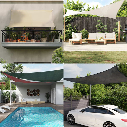 Vidaxl zonnescherm hdpe rechthoek 4x6 m wit