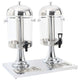 Vidaxl dubbele sapdispenser roestvrij staal 2x8 l